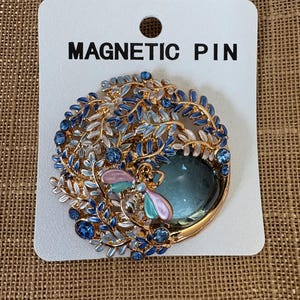 Broche Femme Fleur En Tissu - Accessoire élégant Aimanté Pour Veste, Robe Ou Chemise - Cadeau Idéal Pour Toutes Occasions