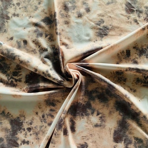 Coral Tie-Dye Printed 4-Way Stretch Nylon Spandex Swimwear Fabric by the Meter