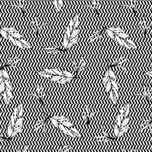 Abstract feather Printed 2-Way Stretch Nylon Spandex Swimwear Fabric by the Meter