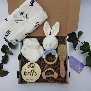 Baby Boy Gift Personalized, Baby Gift Box, Baby Gift Basket, Unisex Baby Shower Gifts