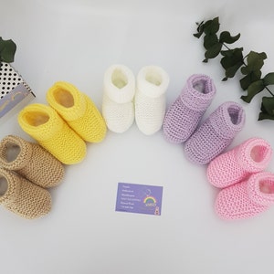 Handgestrickte Babyschuhe, Gehäkelte Babysocken, Babyschuhe, 0-9 Monate