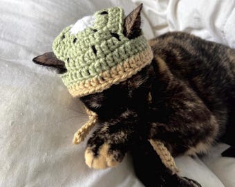 PATROON gehaakte kikkerkiwimuts voor katten en kleine honden