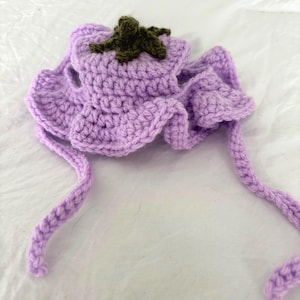 Crochet Flower Pet Hat for cats and small dogs