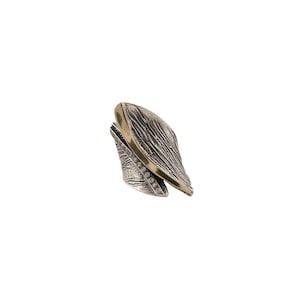 Statement Sterling Silver Ring with Gold and Cubic Zirconia Handmade in Israel