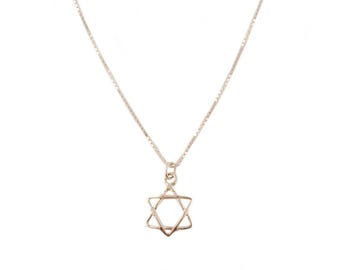 Handmade Sterling Silver Star of David- Faith Necklace Made in Israel -Bat Mitzvah Gift