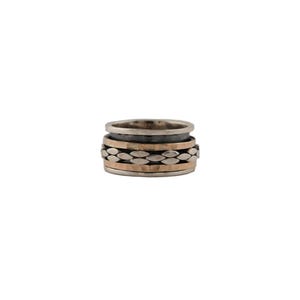 Meditation Spinning Ring in Sterling Silver and Gold Handmade in Israel-Mindfulness Ring