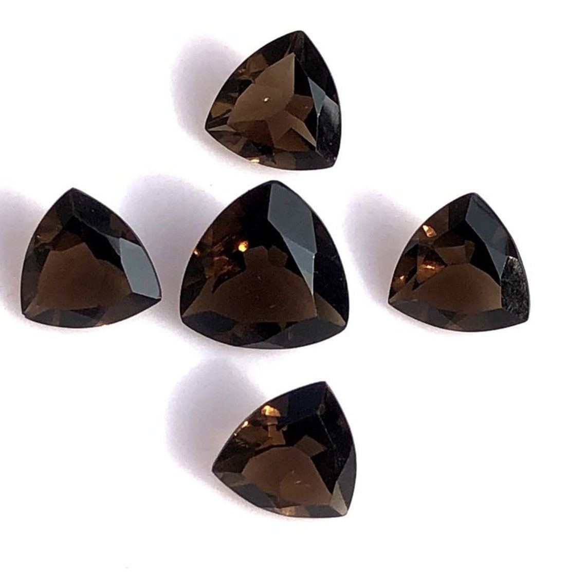 Natural Smoky Quartz 5mm to 20mm Trillion Faceted Cut Loose Gemstone 5mm 6mm 7mm 8mm 9mm 10mm 11mm 12mm 13mm 14mm 15mm Natural Smoky Quartz 5mm to 20mm Trillion Faceted Cut Loose Gemstone 5mm 6mm 7mm 8mm 9mm 10mm 11mm 12mm 13mm 14mm 15mm