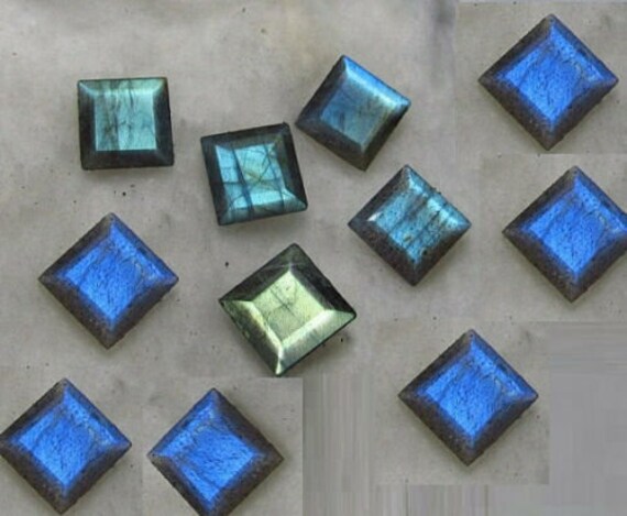 6x6mm Natural Square Labradorite Wholesale Stone Faceted Cabochon Loose Gemstone 