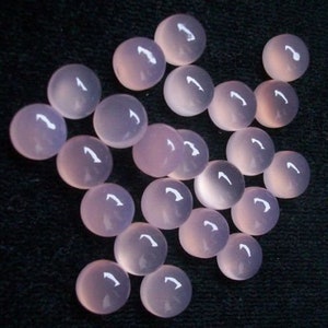 Pink Chalcedony Round Cabochon Calibrated size Loose Gemstone 3,4,5,6,7,8,9,10,11,12,13,14,15,16,18,20,22,24,25MM