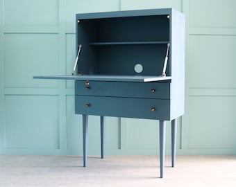 Secretary Hideaway Desk – Bespoke Build Mid Century Modern, Jersey