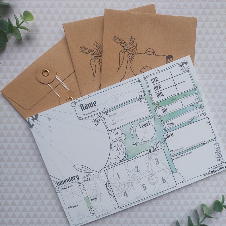 Knights Rampant Roster Sheet Mouse Knights - Character Sheets - Etsy