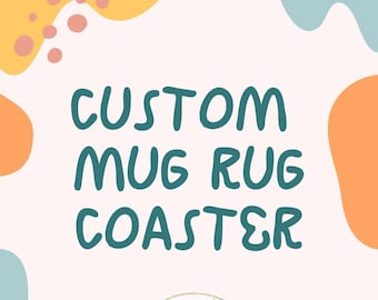 Custom Punch Needle Coaster, Wholesale Mug Rug, Personalized Rug Coaster, Bulk Order