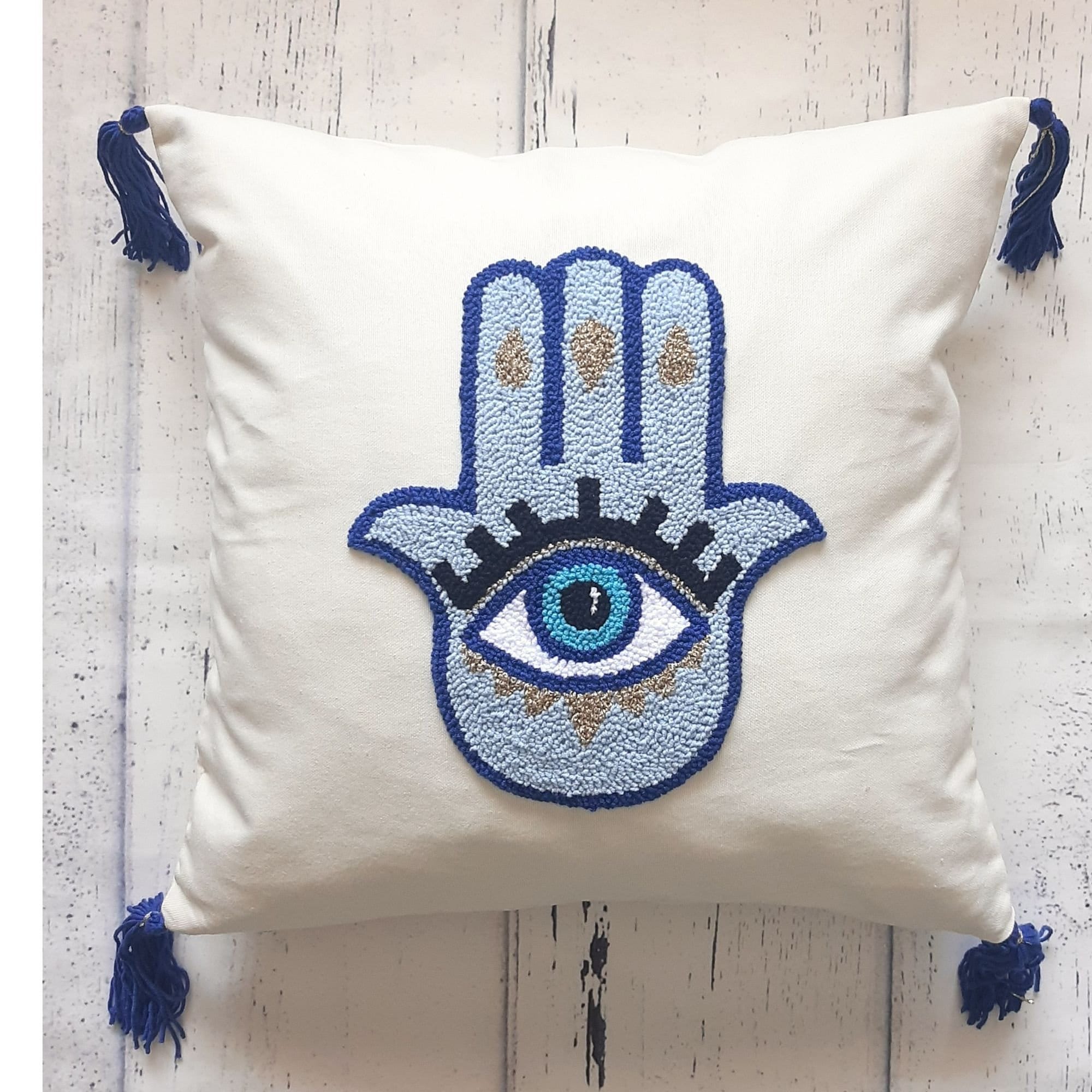 Hamsa Hand Punch Pillow Kit Beginner Punch Needle Embroidery -  in 2023