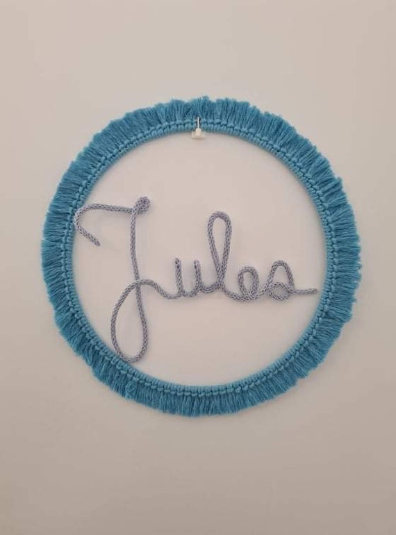 Accroche Murale Tricotin et Macramé