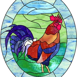 GoldFox Artistry, Just a Chicken, Stained Glass Pattern PDF download