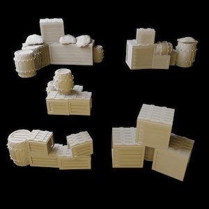 Barricade Collection - Scenery Scatter Terrain for 28mm/32mm Tabletop Miniature wargames