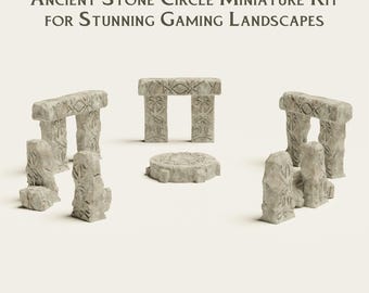 Ancient Stone Circle Miniature Kit for Stunning Gaming Landscapes (28-32mm scale)