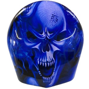 Horn Cover nach Kundenwunsch - Ice Blue Skulls