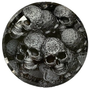 Custom Derby Cover - Scrollwork Skulls