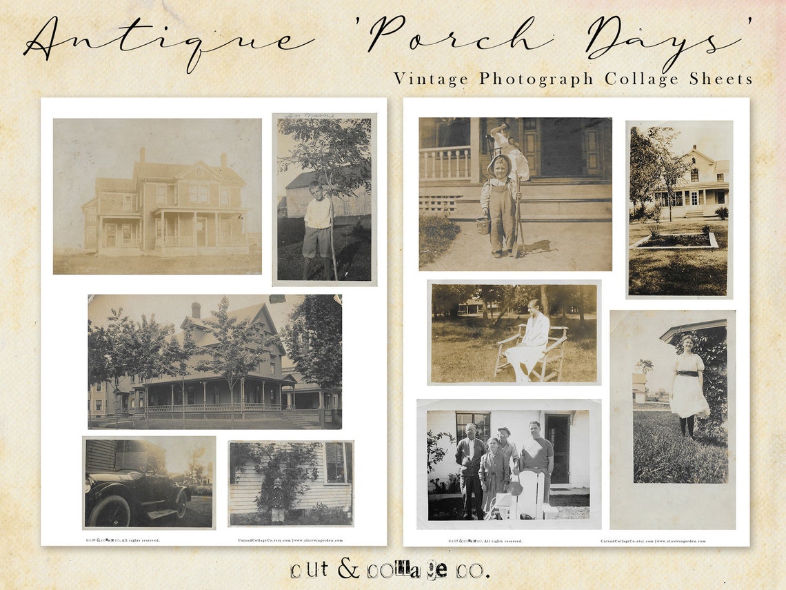 Antique 'porch Days' Family Photo Collection for Junk Journals ...