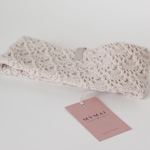 Fascia in cashmere in lana merino lavorata a maglia