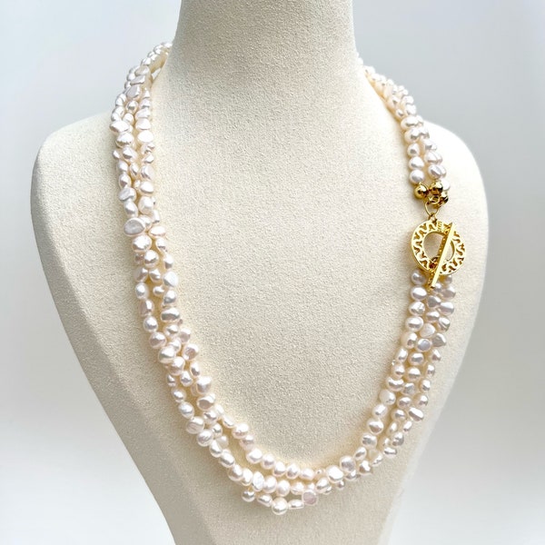 Pearl Twist Necklace Etsy