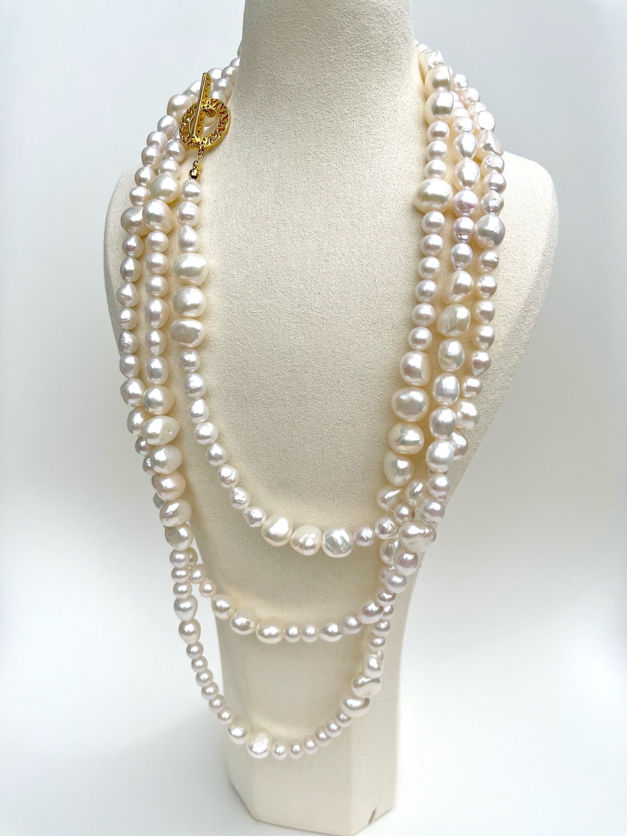 Small pearl shop long chain