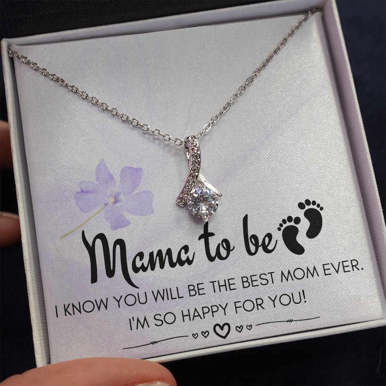 Adoption Gift Expecting Mom Gift Pregnancy Gift for First Time Mom Mommy Jewelry Trendy Gift for New Mom in Hospital Mama to Be Necklace Congratulations Gift for New Mom Gift