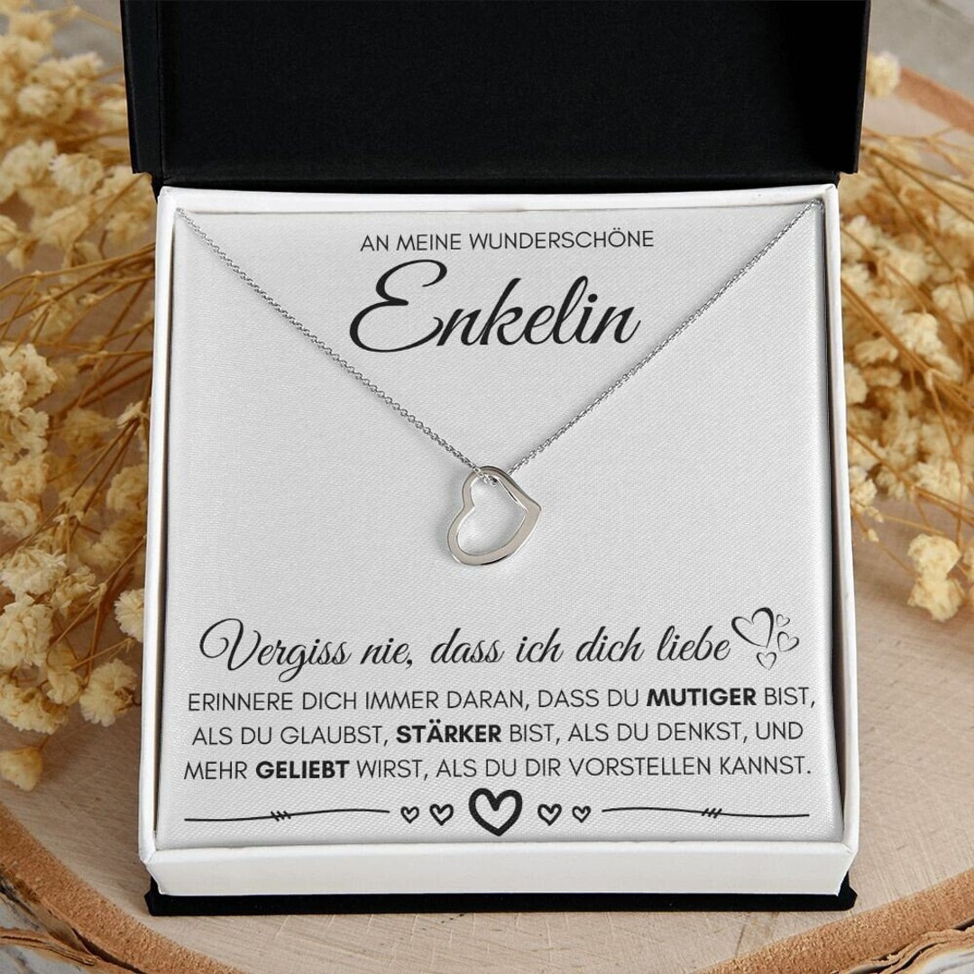 Geschenk Für Enkelin Kette Mit Spruch Enkeltochter Geschenk Etsy