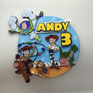 Story cake topper/custom name and age|kids party