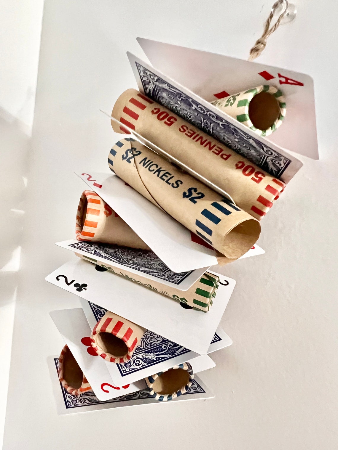 Playing Card and Coin Wrapper Tower- Coin Wrappers, Playing Cards ...