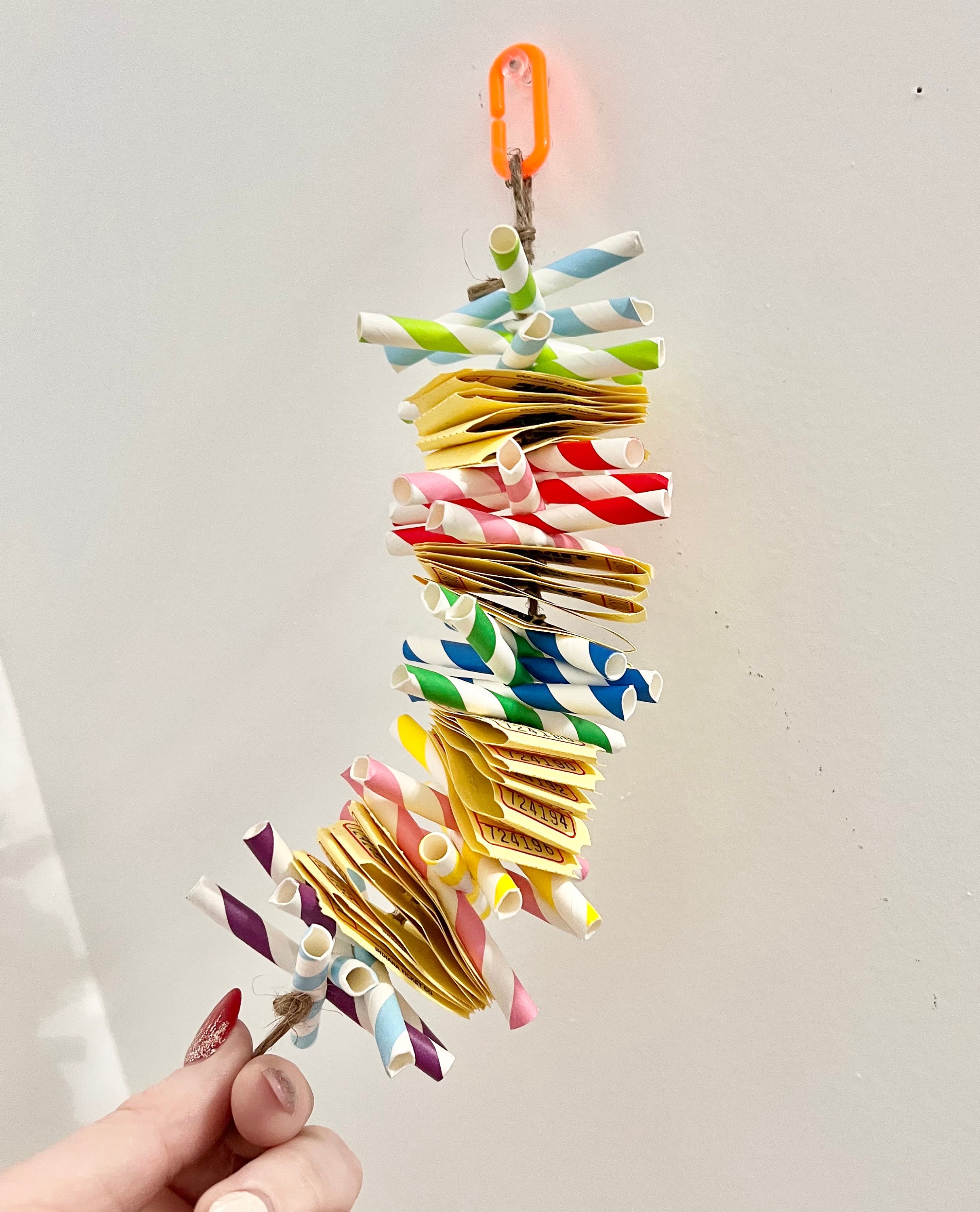 Paper Straw/ticket Tower- Paper Straws, Paper Carnival Tickets - Etsy