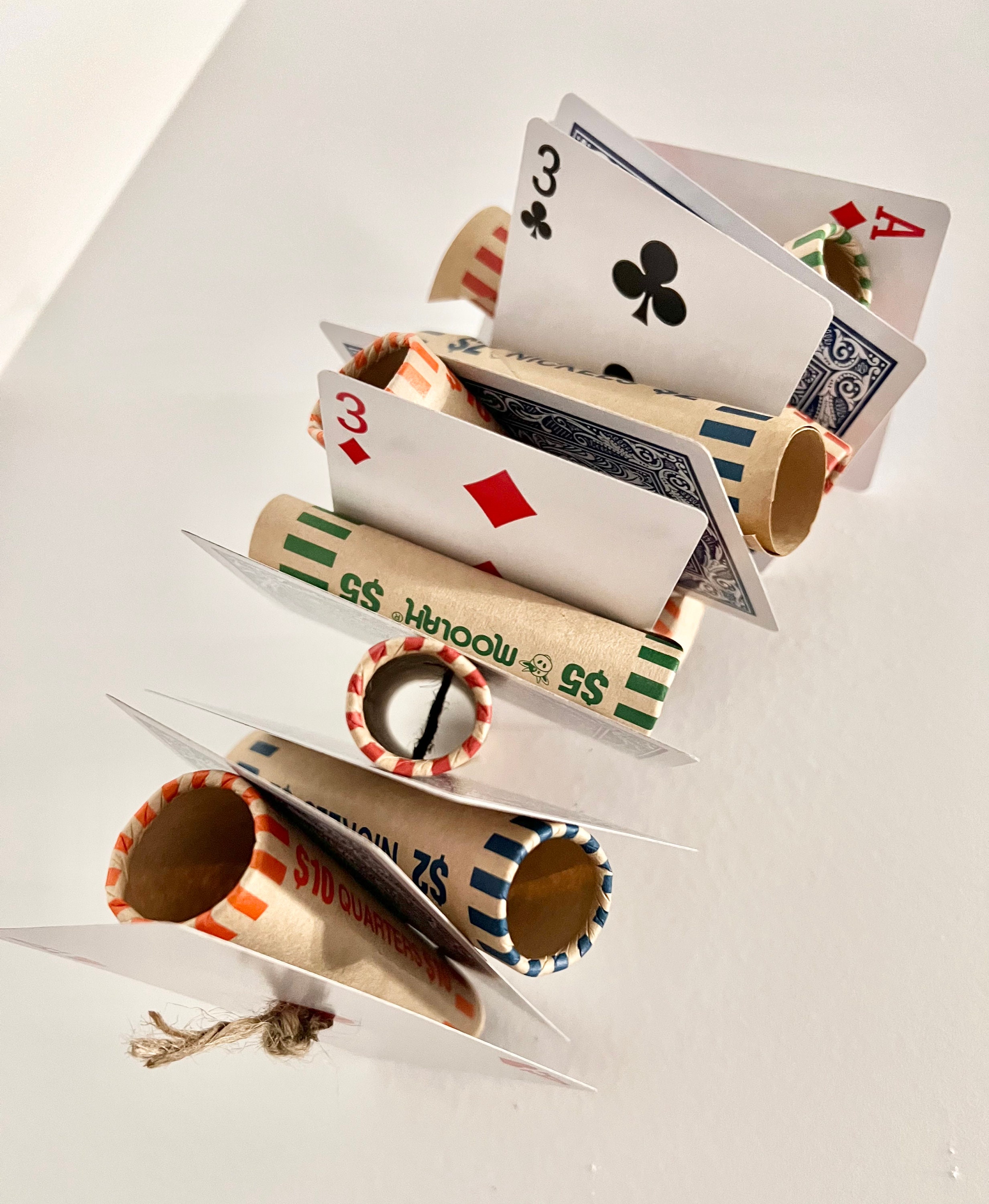 Playing Card and Coin Wrapper Tower- Coin Wrappers, Playing Cards ...