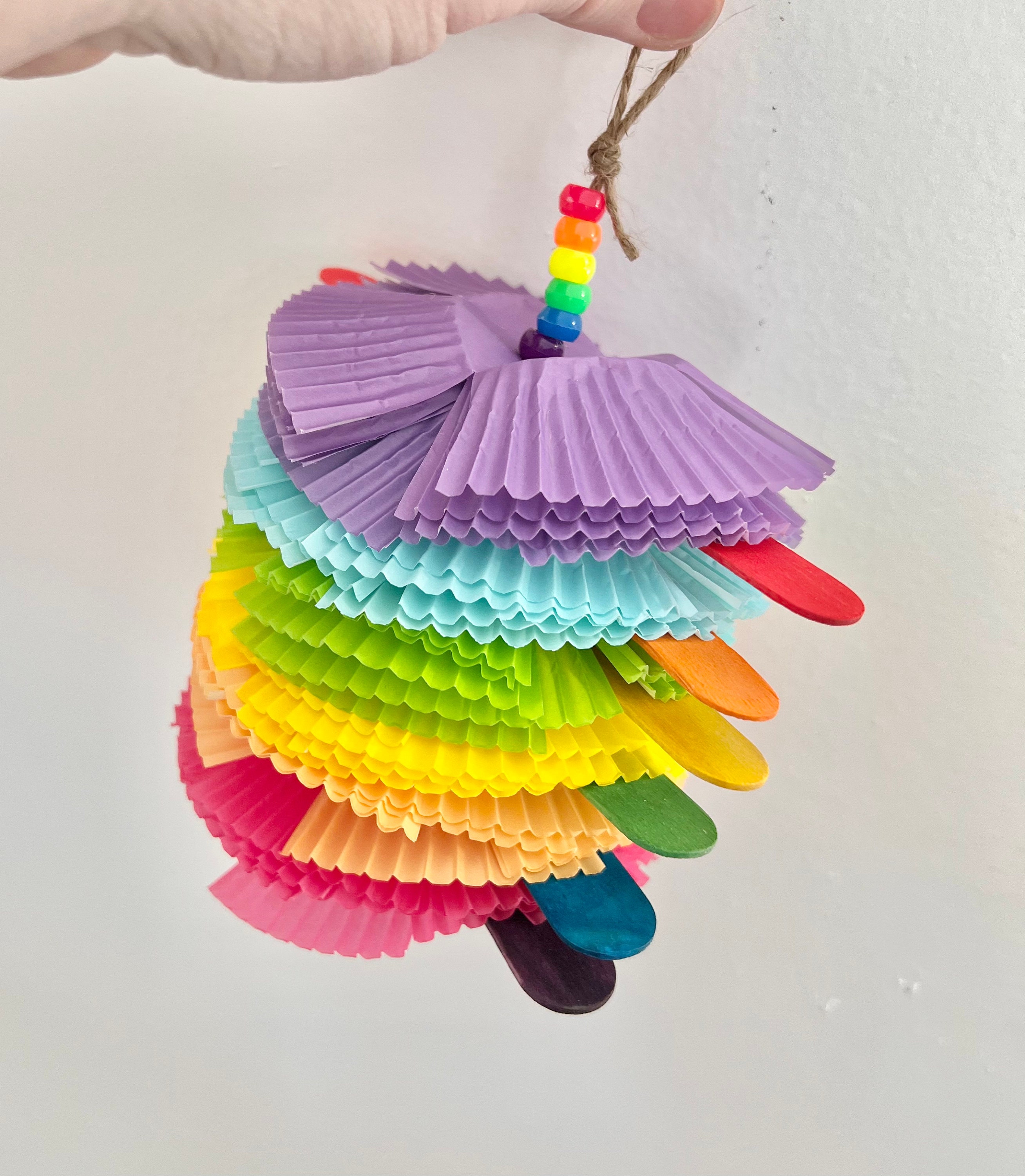 Rainbow Cupcake Tower Cupcake Liners Jumbo Popsicle Sticks Etsy