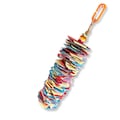 Rainbow Ticket Tower Bird/Parrot Toy- paper tickets, wavy charm beads, jute twine. Perfect for shredding! Contains 175 tickets!