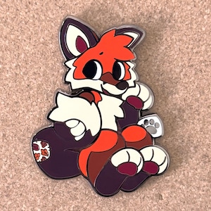 Plush Fox Enamel Pin