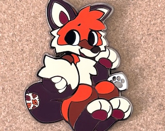 Plush Fox Enamel Pin