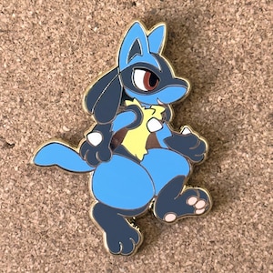 Lucario Enamel Pin