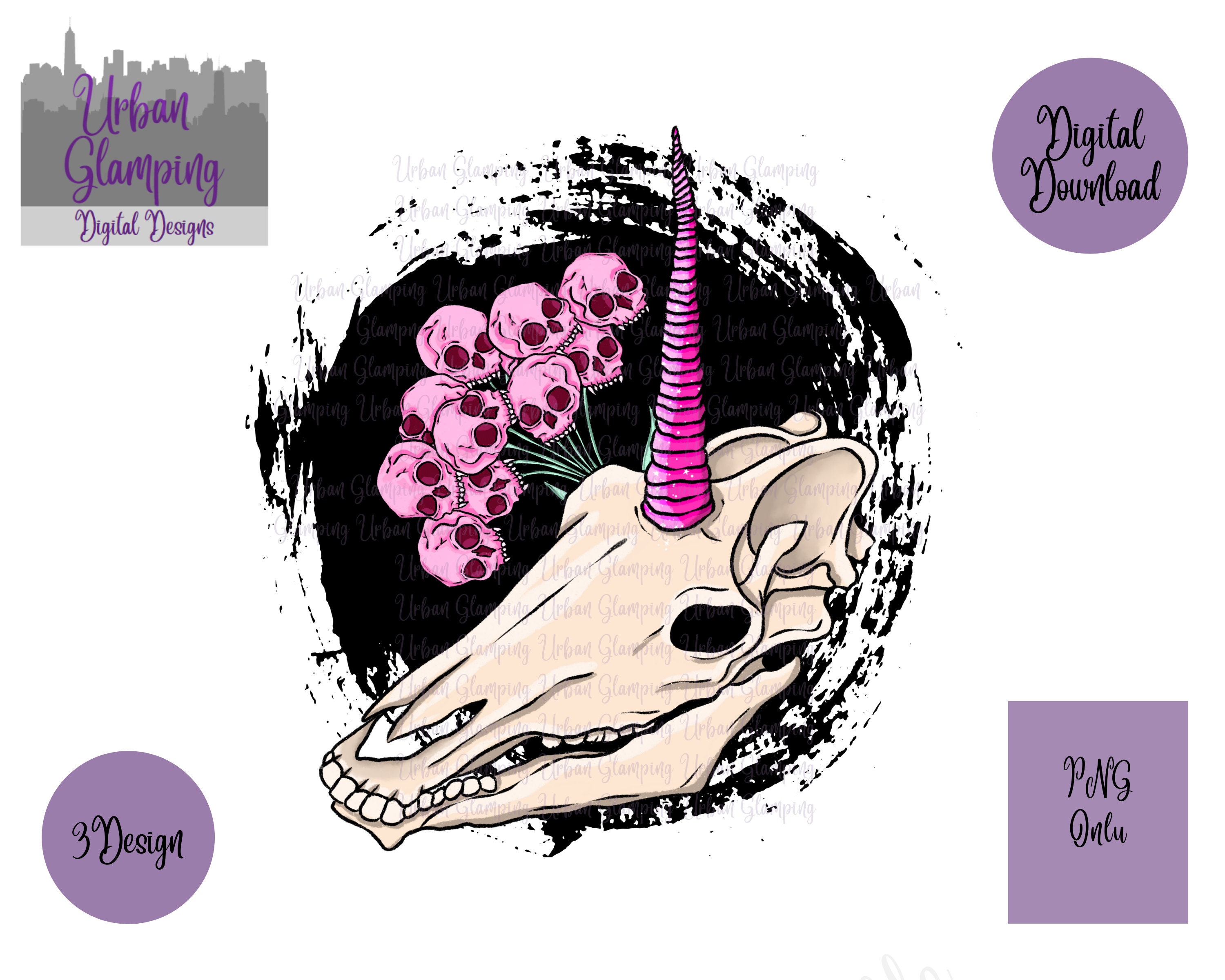 Unicorn Skeletons PNG | Digital Download | Sublimation - Etsy