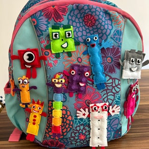 Mini blocos numéricos 3D 1-10 Mochila Pin Cabide para mochila Camiseta Pin Ornamento de Natal