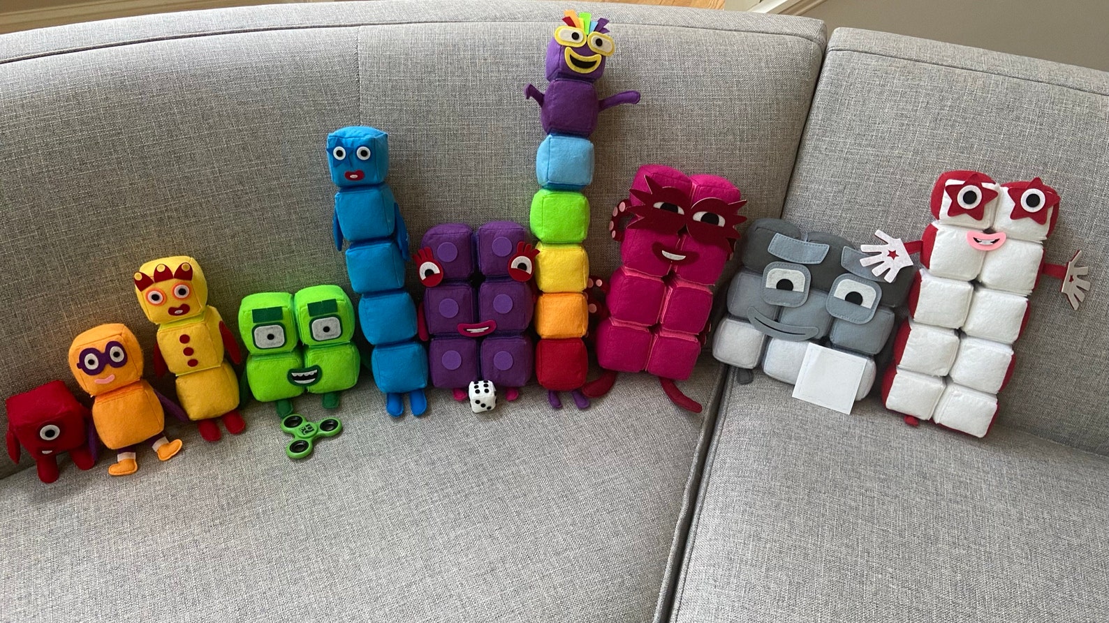 Peluches Numberblocks: Amigos educativos de fieltro hechos a mano ...