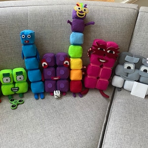 Numberblocks 1 to 10 Playful Pals Cartoon plush toys Plush figure toys Kids stuffed toys Cute Plushies Preschool learning toys