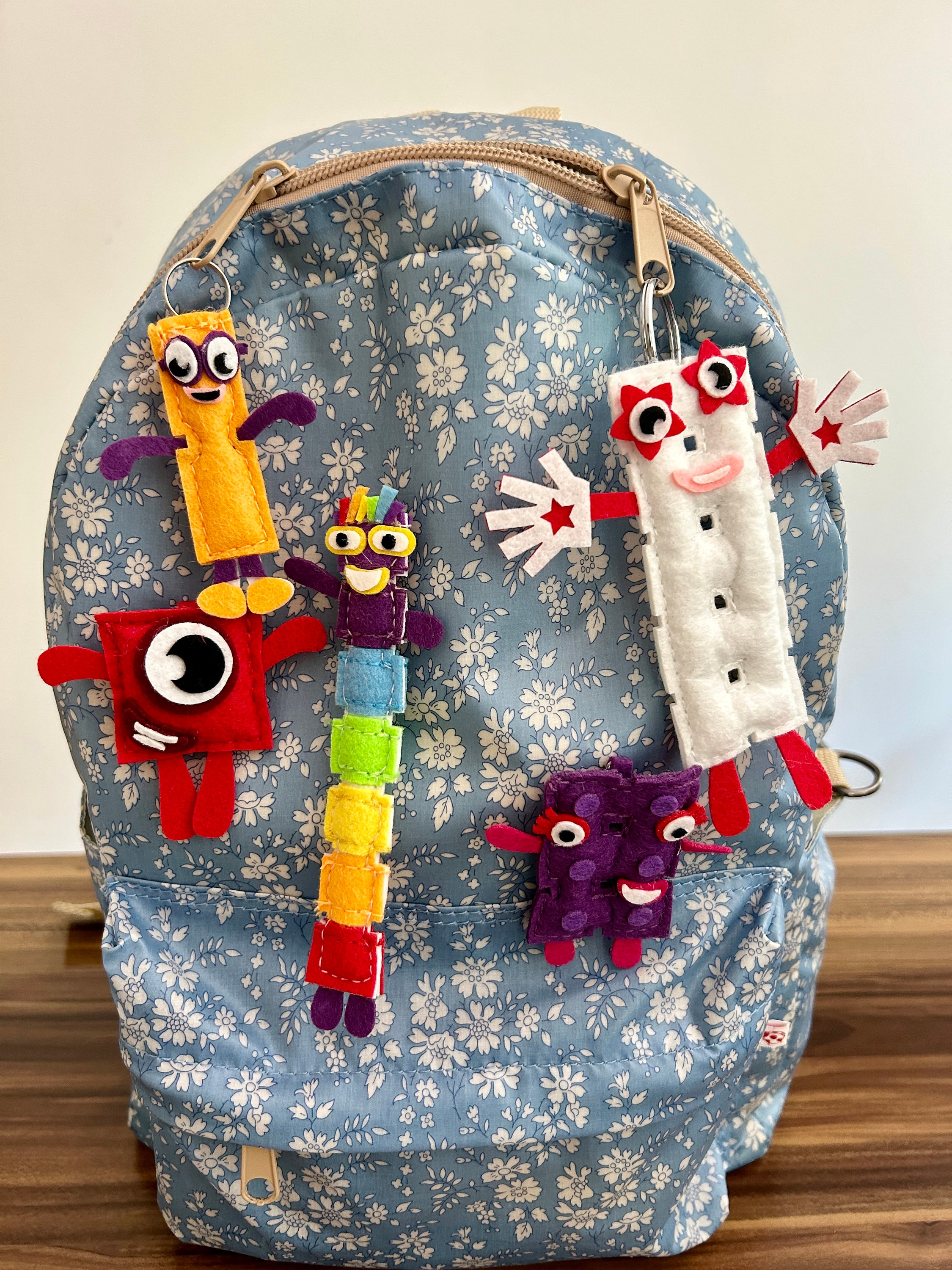 3D Mini Numberblocks 1-10 Backpack Pin Backpack Hanger T-shirt Pin ...