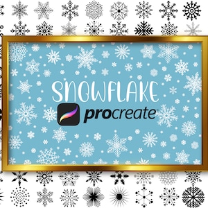 100 Snowflake Procreate STAMPS,Winter Brushes,Christmas Procreate,Procreate Brushset,Snowflake Brushes,Tattoo Design,Procreate ipad