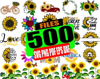 Sunflower SVG Bundle: Floral Wreath Designs (Cut Files)