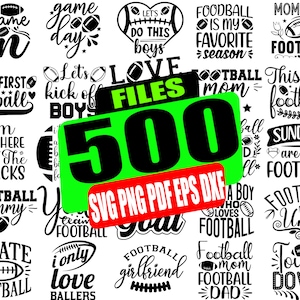 Football Quotes SVG Bundle, Football Gameday SVG files, Football SVG for cricut, png, cut file, printable, silhouette