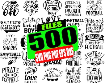 Football Quotes SVG Bundle, Football Gameday SVG files, Football SVG for cricut, png, cut file, printable, silhouette