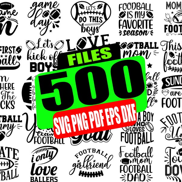 Football Quotes SVG Bundle, Football Gameday SVG files, Football SVG for cricut, png, cut file, printable, silhouette