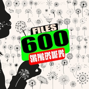Dandelion SVG Bundle: 120 Designs, Cricut Cut Files (600 Files)