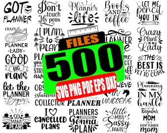 Planner Quotes SVG Bundle: 100 Designs, Planner Girl Cut Files
